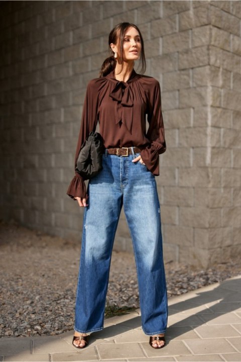 Bluzka Model Isabel CBR BLU0217 Dark Brown - Roco Fashion Roco Fashion