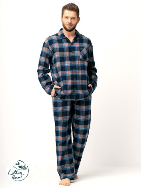 PIŻAMA MĘSKA MNS 431 FLANELA DR R.3XL-4XL KEY