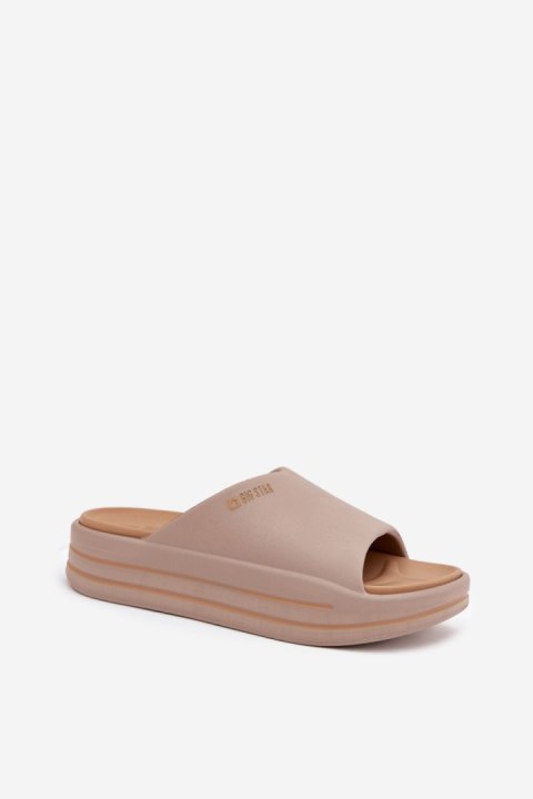 Sandał Klapki Model Big Star SS274424 Dark Beige - Step in style Step in style Sandał Klapki Model Big Star SS274424 Dark Beige - Step in style Step in style