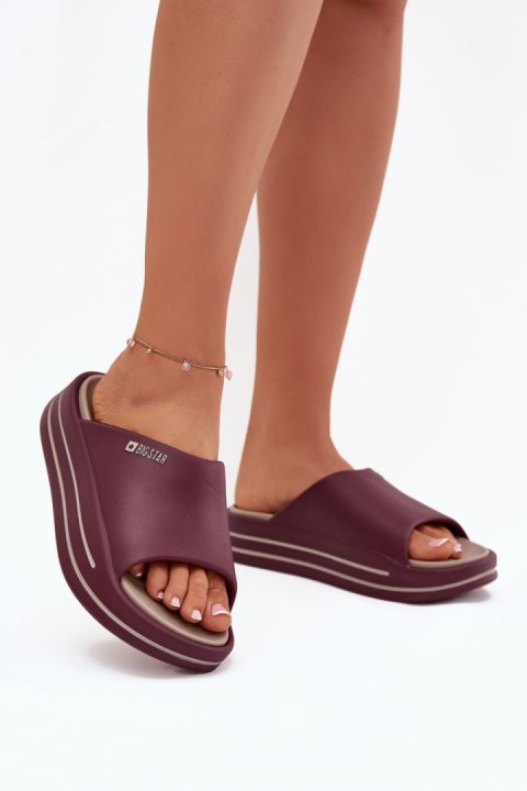 Sandał Klapki Model Big Star SS274425 Bordo - Step in style Step in style