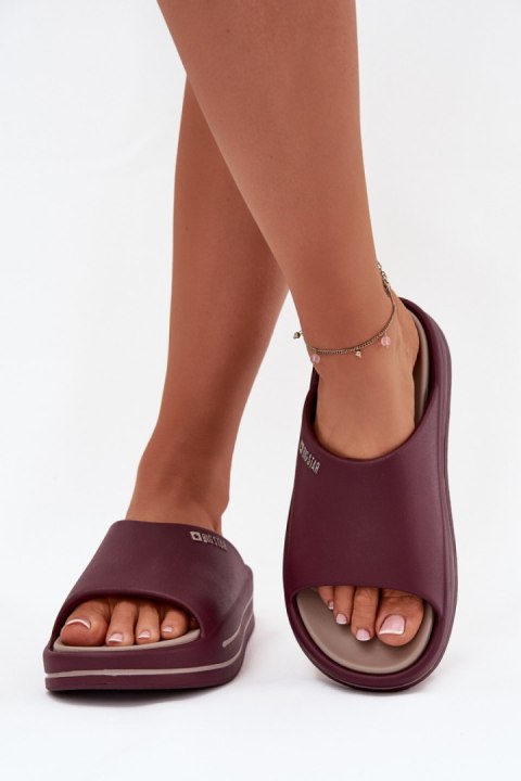 Sandał Klapki Model Big Star SS274425 Bordo - Step in style Step in style Sandał Klapki Model Big Star SS274425 Bordo - Step in style Step in style