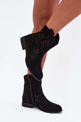 Botki Model Amisna DA167P Black - Step in style Step in style
