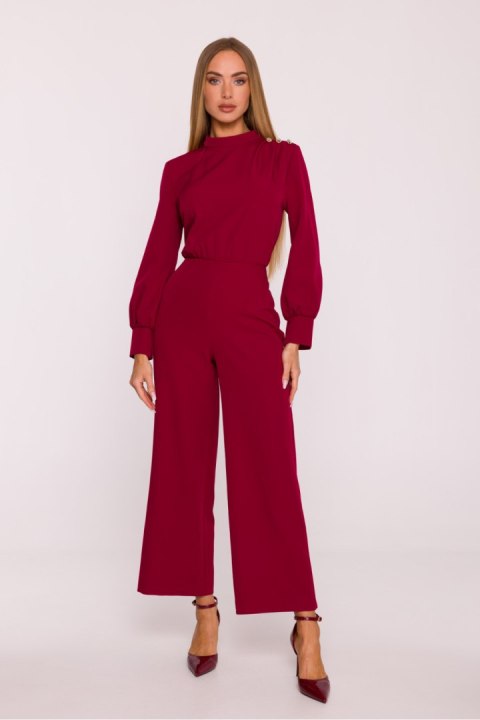 Kombinezon Model MOE879 Bordo - Moe Moe Kombinezon Model MOE879 Bordo - Moe Moe