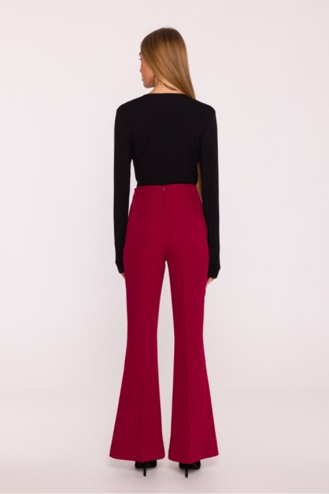 Spodnie Damskie Model MOE874 Bordo - Moe Moe Spodnie Damskie Model MOE874 Bordo - Moe Moe