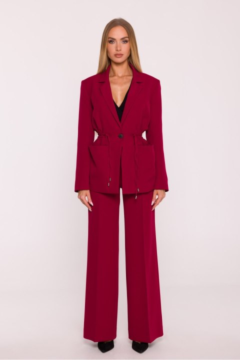 Spodnie Damskie Model MOE875 Bordo - Moe Moe Spodnie Damskie Model MOE875 Bordo - Moe Moe