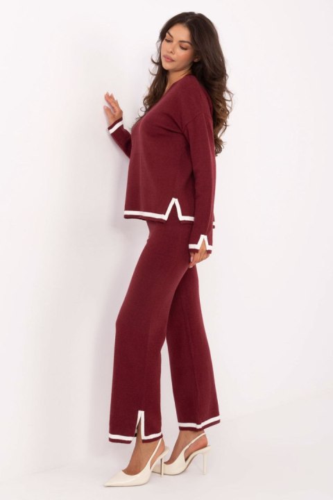Spodnie Komplet Model IT-KMPL-99062.66 Bordo - Italy Moda Italy Moda Spodnie Komplet Model IT-KMPL-99062.66 Bordo - Italy Moda Italy Moda