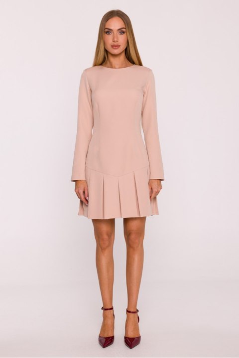 Sukienka Model MOE872 Beige - Moe Moe Sukienka Model MOE872 Beige - Moe Moe