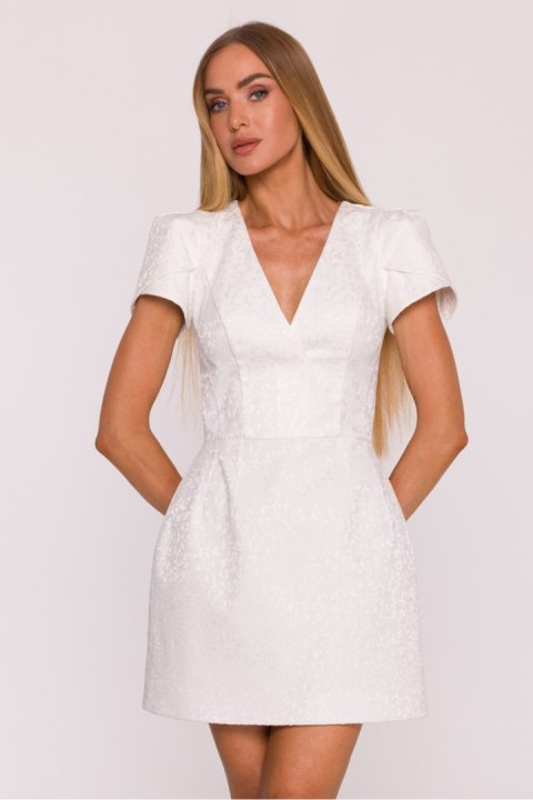 Sukienka Model MOE882 Śmietana - Moe Moe