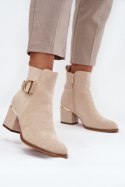 Botki Model Ambrine 0-625 Beige - Step in style Step in style Botki Model Ambrine 0-625 Beige - Step in style Step in style