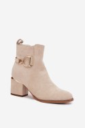 Botki Model Ambrine 0-625 Beige - Step in style Step in style Botki Model Ambrine 0-625 Beige - Step in style Step in style
