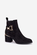 Botki Model Ambrine 0-625 Black - Step in style Step in style