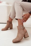 Botki Model Dorisse 0-610 Beige - Step in style Step in style Botki Model Dorisse 0-610 Beige - Step in style Step in style
