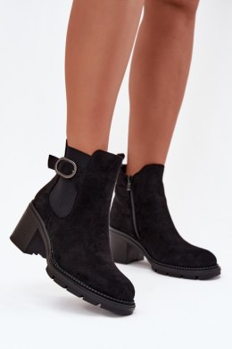 Botki Model Melara DA153P Black - Step in style Step in style