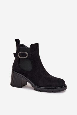 Botki Model Melara DA153P Black - Step in style Step in style