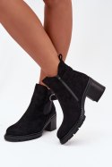 Botki Model Melara DA153P Black - Step in style Step in style