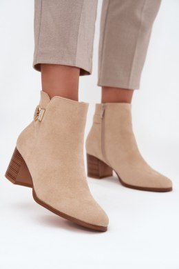 Botki Model Renora H0258 Beige - Step in style Step in style