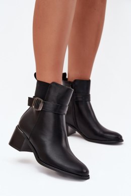 Botki Model Sylira DA136P Black - Step in style Step in style
