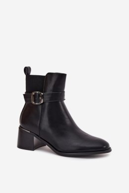 Botki Model Sylira DA136P Black - Step in style Step in style