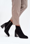 Botki Model Vinceza 66801 Black Zamsz - Step in style Step in style Botki Model Vinceza 66801 Black Zamsz - Step in style Step in style