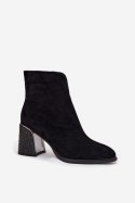 Botki Model Vinceza 66801 Black Zamsz - Step in style Step in style Botki Model Vinceza 66801 Black Zamsz - Step in style Step in style