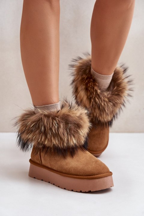 Śniegowce Model Avirisa W5893 Camel - Step in style Step in style Śniegowce Model Avirisa W5893 Camel - Step in style Step in style