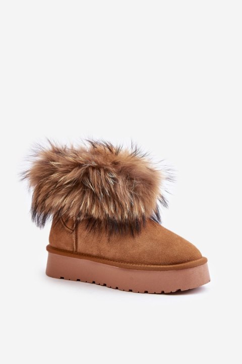 Śniegowce Model Avirisa W5893 Camel - Step in style Step in style Śniegowce Model Avirisa W5893 Camel - Step in style Step in style