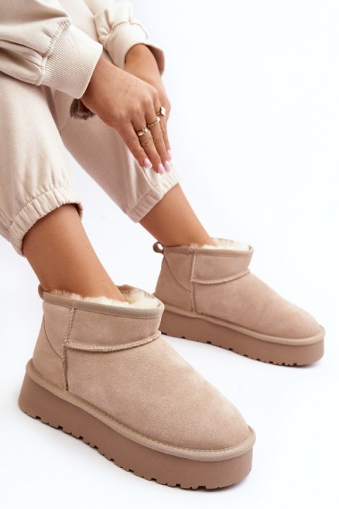 Śniegowce Model Nucca W5828 Beige - Step in style Step in style Śniegowce Model Nucca W5828 Beige - Step in style Step in style