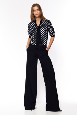 Spodnie Czarne spodnie palazzo SD95 Black - Nife Nife