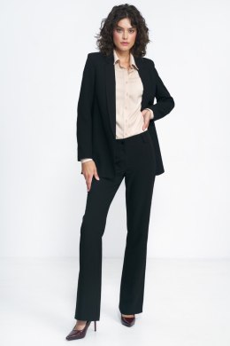 Spodnie Czarne spodnie typu bootcut SD100 Black - Nife Nife