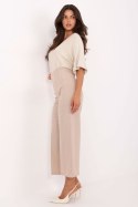 Spodnie Damskie Model IT-SP-FL9068.96 Beige - Rue Paris Rue Paris Spodnie Damskie Model IT-SP-FL9068.96 Beige - Rue Paris Rue Paris
