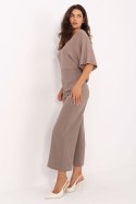 Spodnie Damskie Model IT-SP-FL9068.96 Dark Beige - Rue Paris Rue Paris Spodnie Damskie Model IT-SP-FL9068.96 Dark Beige - Rue Paris Rue Paris