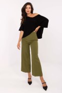 Spodnie Damskie Model IT-SP-FL9068.96 Olive - Rue Paris Rue Paris Spodnie Damskie Model IT-SP-FL9068.96 Olive - Rue Paris Rue Paris