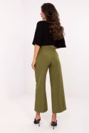 Spodnie Damskie Model IT-SP-FL9068.96 Olive - Rue Paris Rue Paris Spodnie Damskie Model IT-SP-FL9068.96 Olive - Rue Paris Rue Paris