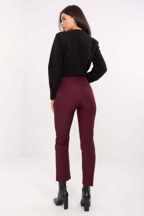 Spodnie Damskie Model IT-SP-FL9069.00 Bordo - Rue Paris Rue Paris Spodnie Damskie Model IT-SP-FL9069.00 Bordo - Rue Paris Rue Paris