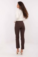 Spodnie Damskie Model IT-SP-FL9069.00 Dark Brown - Rue Paris Rue Paris Spodnie Damskie Model IT-SP-FL9069.00 Dark Brown - Rue Paris Rue Paris