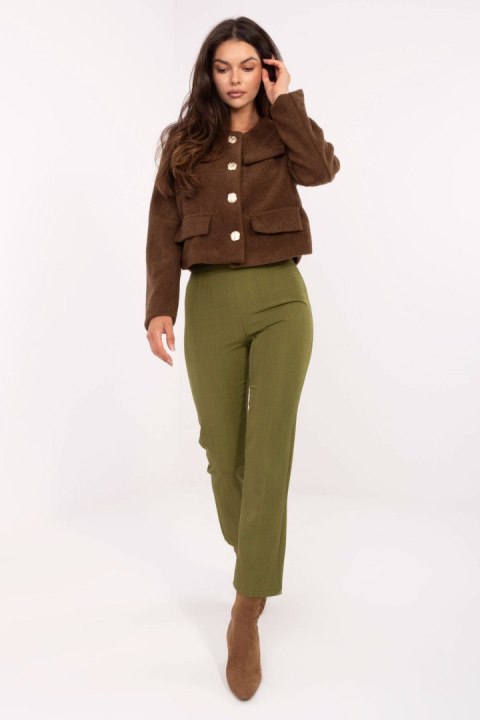 Spodnie Damskie Model IT-SP-FL9069.00 Oliwka - Rue Paris Rue Paris Spodnie Damskie Model IT-SP-FL9069.00 Oliwka - Rue Paris Rue Paris