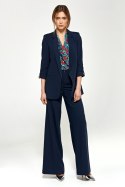 Spodnie Granatowe spodnie typu palazzo SD89 Navy - Nife Nife Spodnie Granatowe spodnie typu palazzo SD89 Navy - Nife Nife