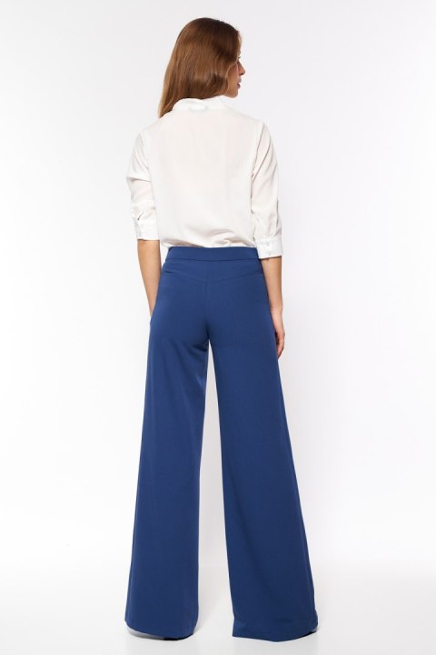 Spodnie Kobaltowe spodnie palazzo SD95 Cobalt - Nife Nife Spodnie Kobaltowe spodnie palazzo SD95 Cobalt - Nife Nife