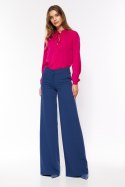 Spodnie Kobaltowe spodnie palazzo SD95 Cobalt - Nife Nife Spodnie Kobaltowe spodnie palazzo SD95 Cobalt - Nife Nife