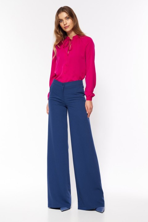 Spodnie Kobaltowe spodnie palazzo SD95 Cobalt - Nife Nife Spodnie Kobaltowe spodnie palazzo SD95 Cobalt - Nife Nife