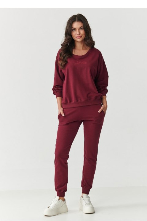 Spodnie Komplet Model M891 Bordo - Makadamia Makadamia Spodnie Komplet Model M891 Bordo - Makadamia Makadamia