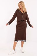 Sukienka Komplet Model IT-KMPL-9719.64 Dark Brown - Rue Paris Rue Paris