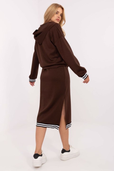 Sukienka Komplet Model IT-KMPL-9719.64 Dark Brown - Rue Paris Rue Paris