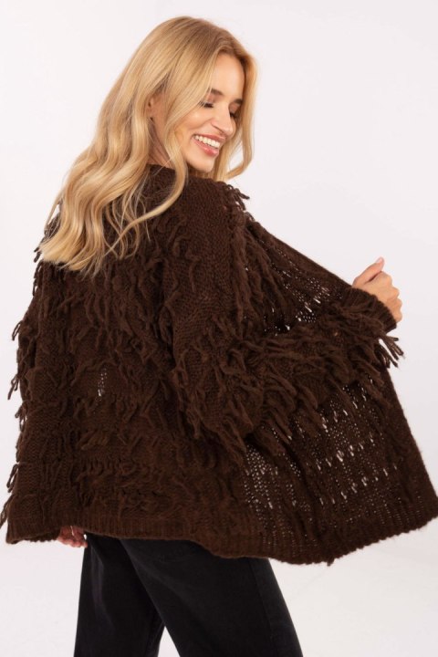 Sweter Kardigan Model MI-SW-1308.21 Brown - Rue Paris Rue Paris Sweter Kardigan Model MI-SW-1308.21 Brown - Rue Paris Rue Paris