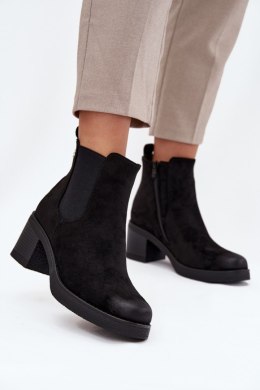 Sztyblety Model Zelia XJ-818A Black - Step in style Hurtownia odzieży on-line, moda damska, bielizna i obuwie dla kobiet - Matte Step in style