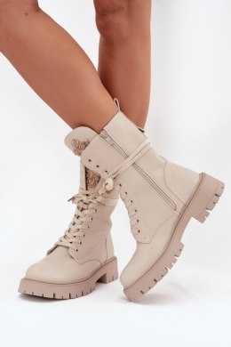 Workery Model Kelilea DA120 Beige Skóra - Step in style Step in style