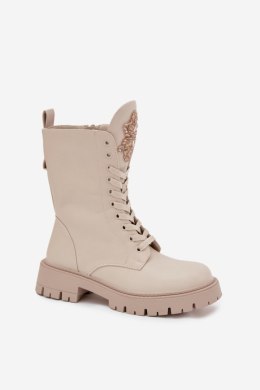 Workery Model Kelilea DA120 Beige Skóra - Step in style Step in style