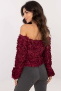 Bluzka Model MI-BZ-26158.20 Bordo - Italy Moda Italy Moda Bluzka Model MI-BZ-26158.20 Bordo - Italy Moda Italy Moda
