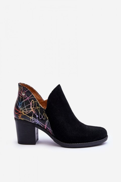 Botki Model Maciejka 04492-99 Black Skóra - Step in style Step in style