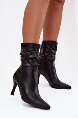 Botki Model Ulisse 8746-1 Black Skóra - Step in style Step in style